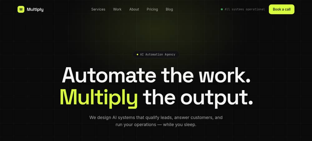 Multiply — section 1 of the live template