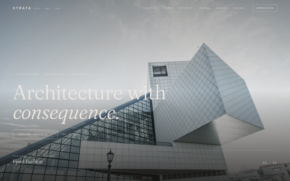 STRATA — Architecture / Engineering template preview